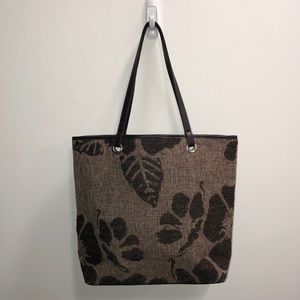 Muted Tropical Print Tote Bag